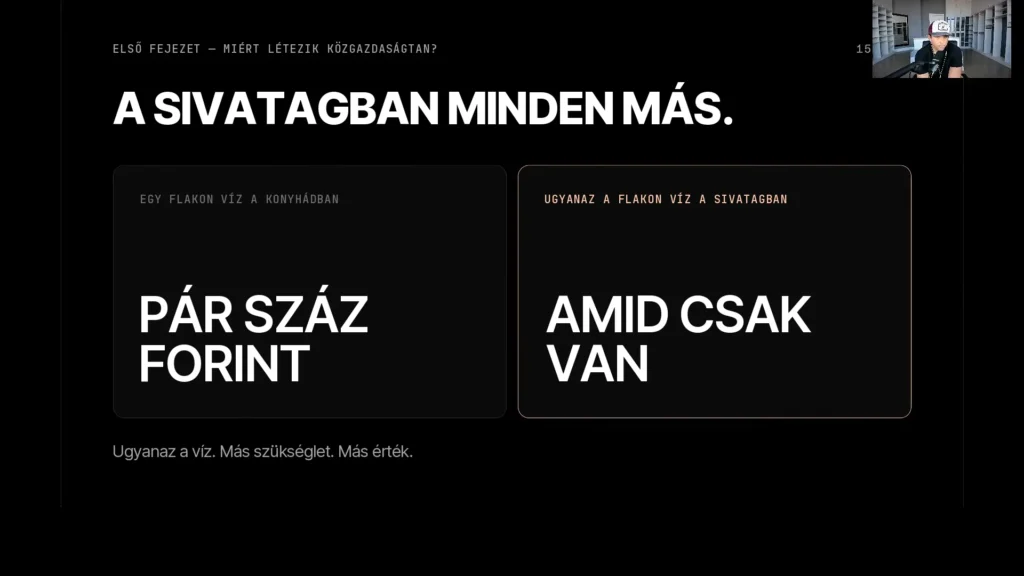 Ugyanaz a flakon víz a konyhában pár száz forint, a sivatagban mindent megér